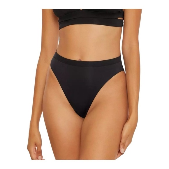 Becca French Cut Swim Bottom Black NWOT - Picture 1 of 6